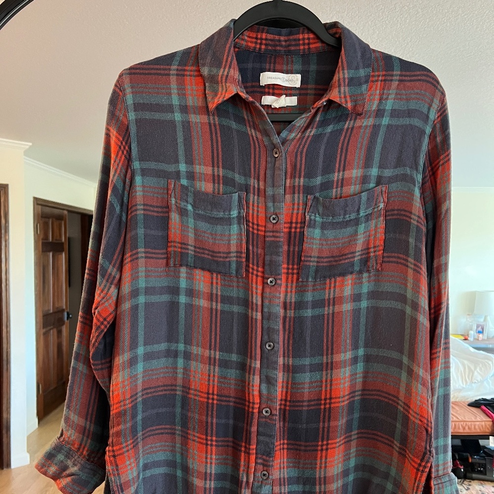 Treasure and Bond plaid button down